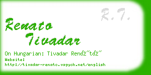 renato tivadar business card